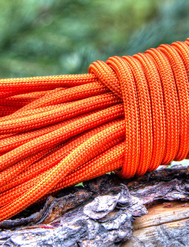 Military Survival Parachute Cord MIL-SPEC Paracord 103 Continuous Feet 750+  Tensile Strength (International Orange), Ropes -  Canada